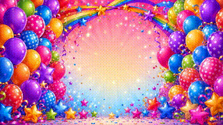 Rainbow Streamers and Stars