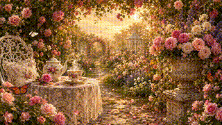 Vintage Rose Tea Garden