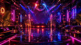 Neon Disco Room