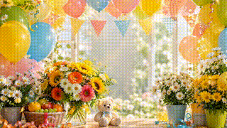 Cheerful Balloons Flowers