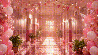 Pink Locker Hallway