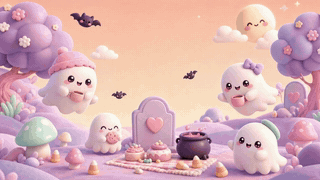 Kawaii Ghost Picnic