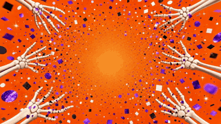 Skeleton Hands Confetti