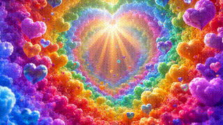 Rainbow Heart Sky