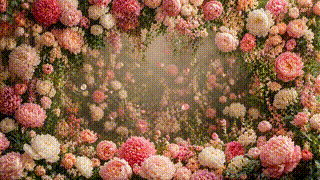 Peony and Ranunculus Floral 1080P 6S Loop