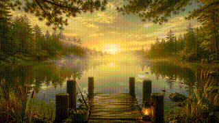 Lakeside Dock Fishing
