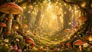 Cottagecore Mushroom Forest