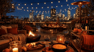 Rooftop Friendsgiving Night