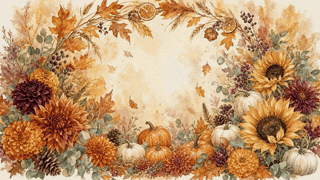 Harvest Wreath Watercolor