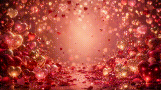 Floating Hearts Bokeh